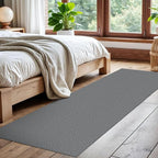 EARTHALL Washable Runner Rug 2x7 Ft Non Slip Runners for Hallways Cotton Rubber Backed Kitchen Runner Braided Indoor Floor Carpet Runners for Entryway, Hallway, Kitchen, Bedroom, Charcoal Gray