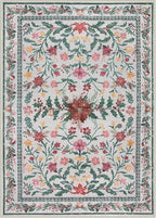 Lahome 5x7 Christmas Rug for Living Room, Boho Soft Rugs for Bedroom Decor Aesthetic, Washable Holly Berries Area Rug for Dining Room Fireplace Apartment Rustic Decor