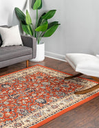 Rugs.com Yasmin Collection Rug – 9' x 12' Terracotta Medium Rug Perfect for Living Rooms, Large Dining Rooms, Open Floorplans