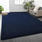 Large Area Rugs for Living Room Bedroom, 5 x 8 Ft Non-Slip Modern Area Rug, Soft Thickened Memory Foam Rug, Comfy Minimalist Indoor Carpet for Boys Girls Room Nursery Dorm Home Decor, Navy Blue