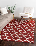 Rugs.com Lattice Collection Rug – 10x14 Dark Terracotta Medium-Pile Rug Perfect for Living Rooms, Large Dining Rooms, Open Floorplans