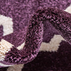 Rugs.com Lattice Collection Rug – 8 Ft Round Purple Medium-Pile Rug Perfect for Kitchens, Dining Rooms