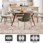 6’x9’ Washable Area Rugs for Living Room Bedroom Foldable Low Pile Non Slip Area Rugs for Dining Office