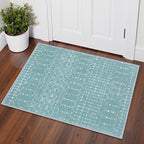 Lahome Moroccan Entry Rugs for Inside House 2x3 Non-Slip Washable Front Indoor Door Mat Entrance Rubber Backing Untra-Thin Small Kitchen Rug, Geometric Print Inside Doorway Rug for Bathroom Sink