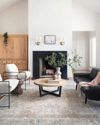 Loloi Chris Loves Julia Jules Collection JUL-07 Natural/Ocean 2'-6'' x 7'-6'', .13" Pile Height, Runner Rug