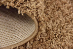 Unique Loom Solid Shag Collection Area Rug (7' 10" Square, Sandy Brown)