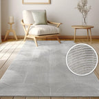 Paco Home Modern Area Rug with Minimalist Arched Lines in Neutral Grey, Size: 7'7" x 10'6"