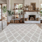Modern Indoor Rug Diamond 5x7 Area Rugs for Living Room Luxury Kitchen Bedroom Durable Soft Geometric Durable Low and High Pile Stain Resistant Non Shedding Area Carpet 5x7