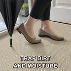 Ultra Thin Door Mat Indoor Entrance 36"x59", Low-Profile Indoor Door Mat, Large Non Slip Entry Mat Rubber Backing Unique Herringbone Design Inside Doormat Dirt Trapper Entryway Mats, Beige