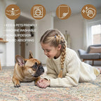 GENIMO Area Rug 2x3 Doormat, Machine Washable Low Pile Rugs, Small Retro Chenille Entryway Mat for Entrance, Hallway, Kitchen and Corridor, Beige Cream