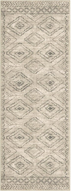 KILOCOCO Hallway Runner Rug 3'x8' Runners for Hallways Washable Runner Rug Non Slip Rubber Backed Low-Pile Runners for Bedroom Kitchen Living Room Laundry Room Boho Rugs, Beige/Gray/Green