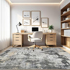 8x10 Area Rugs Living Room: Washable Large Abstract Modern Soft Rug Stain Resistant Indoor Floor Non Slip Accent Carpet for Bedroom Nursery Playroom Dining Room Office Dorm Home House- Black Gold
