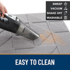 OLANLY Door Mats Indoor, Non-Slip, Absorbent, Dirt Resist, Entrance Washable Mat, Low-Profile Inside Entry Doormat for Entryway (32x20 inches, Grey)