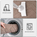 PURRUGS Dirt Trapping Door Mat 32" x 70", Non-Slip Machine Washable Entry Rug, Shoe Scraper, Dog Doormat, Super Absorbent Welcome Mat for Front & Back Door, Muddy Wet Shoes & Paws, Grayish Brown