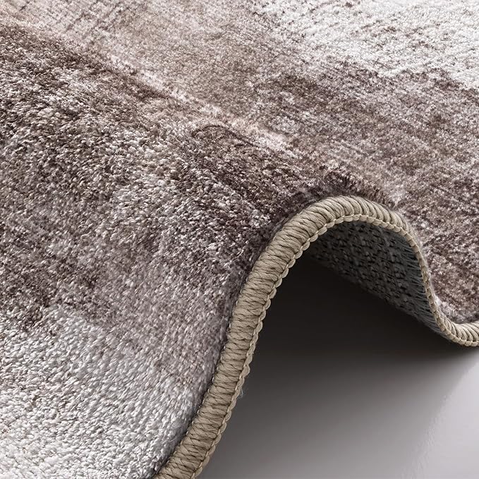 LUMI 8x12 Washable Low-Pile Area Rug for Living Room, Ultra Soft Modern Abstract Rugs Non Slip with Rubber Backing, High Traffic, Stain Resistant Carpets, Ideal for Bedroom, Dining Room, Indoor
