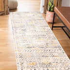 Rugshop Geometric Boho Perfect for high Traffic Areas of Your Living Room,Bedroom,Home Office,Kitchen Runner Rug 2' x 7' Yellow