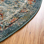 Unique Loom Isabella Collection Area Rug - Rossellini (7' 10" x 10' Oval, Blue/ Beige)