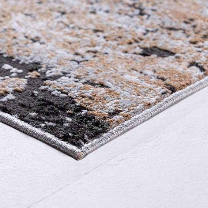 Rugs.com Leipzig Collection Area Rug – 5X8 Beige Low-Pile Rug Perfect for Bedrooms, Dining Rooms, Living Rooms