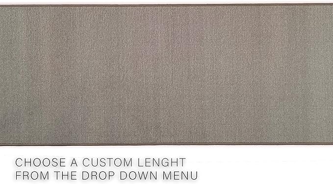 Custom Made Runner Rug Low Pile with Rubber Backing for Kitchen Foyer Hallway Entry Choose Your Length Size 31 Inch Wide Solid and Plain Beige Color (5 feet x 31 Inch)