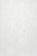 Adel Modern Area Rug for Living Room, 6x9 Rustic Distressed Abstract Cream Neutral Rug, Medium Pile Stain Resistant Carpet for Bedroom, Dining Room or Kitchen (6' x 9', Cream)