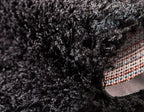 Unique Loom Solid Shag Collection Area Rug (6' 1" x 9' Rectangle, Jet Black)