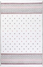 Alfa Rich 5x8 Mauve Gray Off White Washable Area Rugs for Living Room Bedroom Kitchen Decor Cotton