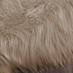 Latepis Small Area 2x4 Rug Brown Beige Faux Fur Rug Fluffy Sheepskin Shaggy Rugs for Bedroom Washable Shag Rugs for Living Room Dorm Cushion Home Décor