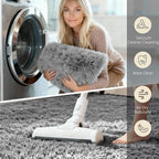 4x6 Solid Fluffy Grey Area Rug – Washable, Durable, Living Room Rug, Non-Slip High Pile Shag Rugs for Bedroom, Living Room, Bedside, Dorms, Nursery Rooms, Kids Room, Soft Indoor Floor Carpet