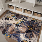 Rugshop Cream Bright Flowers Non Slip Non-Shedding Area Rug for Living Room, Dining Room and Bedroom, 5'3" x 7'3"