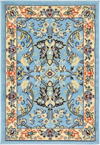Unique Loom Sialk Hill Collection Area Rug - Washington (2' 2" x 3' 1" Rectangle Light Blue/Navy Blue)