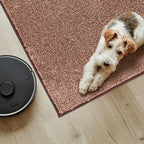 PURRUGS Easy Care Area Rug 4.5ft x 7ft, Non-Slip Washable Entryway Rug, Dog Door Mat, Stain Resistant Accent Rug for Hallway, Living Room, Bedroom and Mudroom, Brown-Light Cream