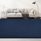 Large Area Rugs for Living Room Bedroom, 7x10 Feet Navy Blue Rug, Minimalist Modern Shag Rug, Soft Thick Memory Foam Indoor Carpet, Non-Slip Washable Rug for Boys Girls Dorm Nursery Room Home Decor