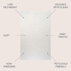JONATHAN Y Haze Solid Low-Pile Cream Indoor Area Rug 8x10, Coastal,Bohemian,Minimalist,Classic, Easy-Cleaning for Living Room,Bedroom,Kitchen,Pet Friendly,Non-Shedding (SEU100T-8)