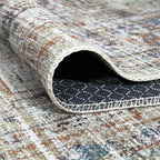 Bloom Rugs Washable Non-Slip 10 ft Runner - Peach/Beige Traditional Runner for Entryway, Hallway, Bathroom, and Kitchen - Exact Size: 2.5' x 10'