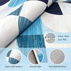 Modern Washable Area Rugs 5x7 Abstract, Boho Low-Pile Rugs for Living Room Bedroom Playroom, Large Throw Floor Carpet Non Slip Ultra-Thin Soft Rug Navy Blue