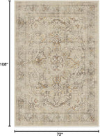 RUGGABLE Washable Vintage Area Rug – Sarrah Hazel 6x9, Stain-Resistant, Non-Slip – Medium Machine Washable Rugs for Living Room, Bedroom, Hallway, Entryway & Office–with Cushioned Pad