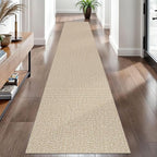 EARTHALL Washable Runner Rug 2x10 Ft Non Slip Runners for Hallways Long Cotton Rubber Backed Kitchen Runner Braided Indoor Floor Carpet Runners for Entryway, Hallway, Kitchen, Send/Beige