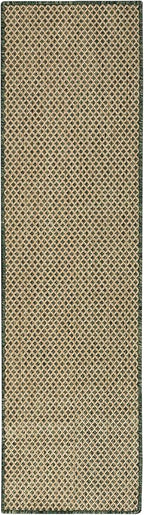 Nourison Home Courtyard Green 2' x 6' Area Rug - Easy Clean, Non Shedding, Bed Room, Living Room, Dining Room, Kitchen (6' Runner)