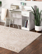 Unique Loom Finsbury Collection Area Rug - Meghan (4' x 6' Rectangle, Ivory Beige)