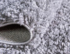 Unique Loom Davos Shag Collection Area Rug - Solid (2' 7" x 16' 5" Runner, Sterling)