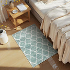 Lahome Moroccan Washable Kitchen Rug - 2x3 Small Non-Slip Entry Rugs Door Mat Indoor Entrance Soft Throw Area Rugs for Bedroom Sage Distressed Floor Doormat for Bathroom Entryway Laundry Living Room