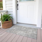 Addison Rugs Chantille ACN591 Ivory 1'8" x 2'6" Indoor Outdoor Area Rug, Easy Clean, Machine Washable, Non Shedding, Bedroom, Living Room, Dining Room, Kitchen, Patio Rug
