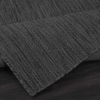 CAMILSON Outdoor Rug 5x7 Modern Area Rugs for Indoor and Outdoor Patios and Porches - Waterproof, Washable, Non-Shedding, Easy-to-Clean Outside Carpet (5 x 7, Solid - Dark Gray)