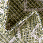 Unique Loom Outdoor Trellis Collection Area Rug - Tribal Trellis (10' x 13' Rectangle, Green/ Natural)