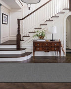 Color&Geometry Door Mat 2'4"x12' Runner Rug with Rubber Backing, Non Slip Washable Hallway Rug, Carpet Runners for Hallway Living Room Bedroom, Light Grey (Rolled-up NO Creases)