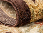 Unique Loom Versailles Collection Traditional Classic Floral Motif Area Rug (10' 0 x 10' 0 Square, Brown/ Ivory)