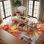Rugshop Multi Bright Flowers Non Slip Non-Shedding Area Rug for Living Room, Dining Room and Bedroom, 10' x 14'