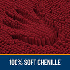 OLANLY Bathroom Rugs 36x24, Extra Soft Absorbent Chenille Bath Rugs, Rubber Backing Quick Dry, Machine Washable Bath Mats for Bathroom Floor, Tub and Shower, Home Decor Accessories, Red