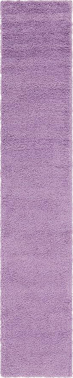 Unique Loom Solid Shag Collection Area Rug (2' 6" x 13' 1" Runner, Lilac)