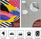 Pop Art Bedroom Rug - Colorful Abstract Color Block Rug, 6x9 Area Rugs, Hippie Aesthetic Funky Non Slip Fade Resistant Large Carpets Home Decor #C010